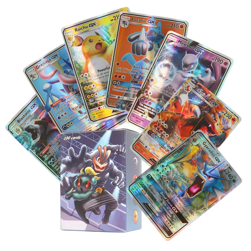 60/100Pcs English Pokemon Card 1996 Year Shining Charizard Pikachu Mewtwo trade Card Kids Pokemon Toy