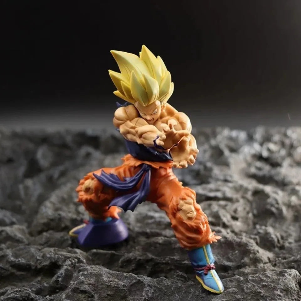 Dragon Ball Z Son Goku Battle Damage Shockwave Manga Statue Pvc Action Figurine Collectible Model Doll Toys Gift