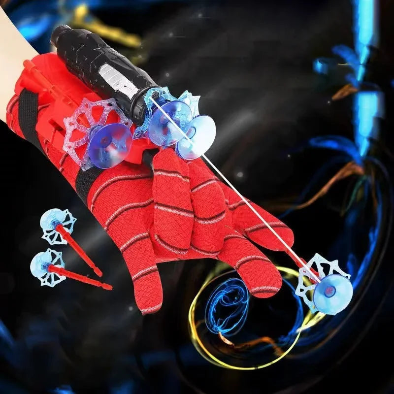Anime Character Children Wrist Spiderman Glove Launcher Set Role Play Figures