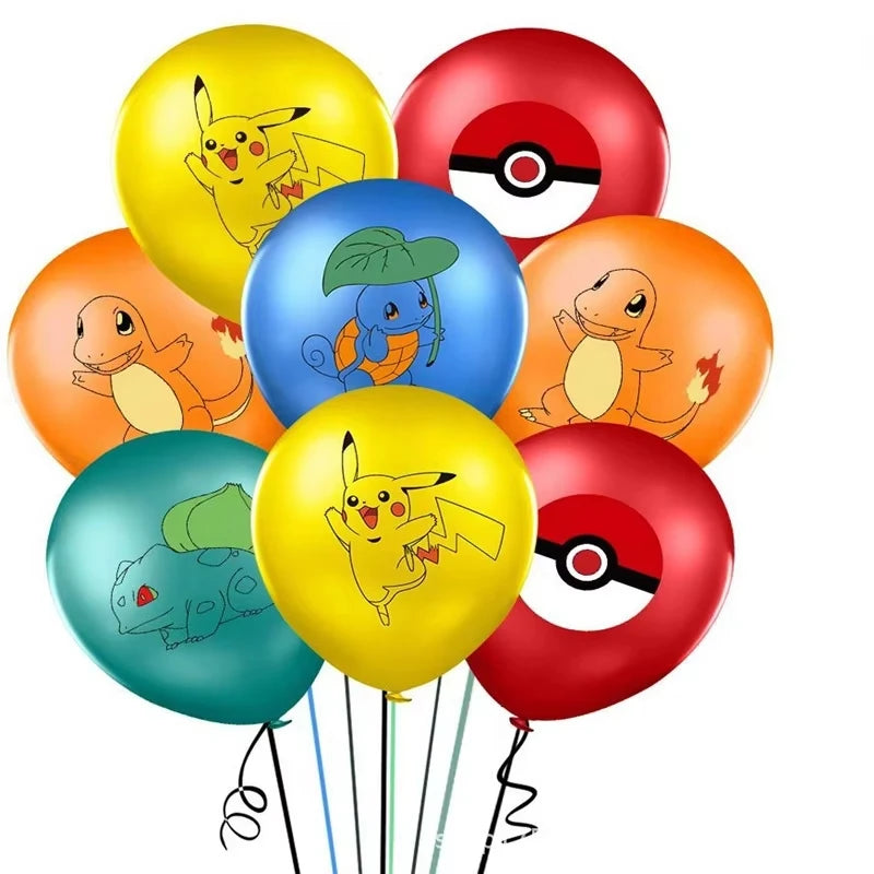 Pikachu Birthday Party Supplies Pokemon Decorations Favor Gifts - Foil Balloons Disposable Stickers Bracel Banner for Fan Events