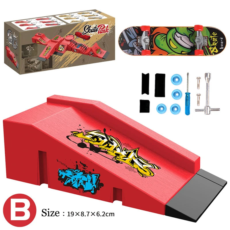 Children Finger Sports Toys Finger Skateboard Game Park Site Set Gift Toys