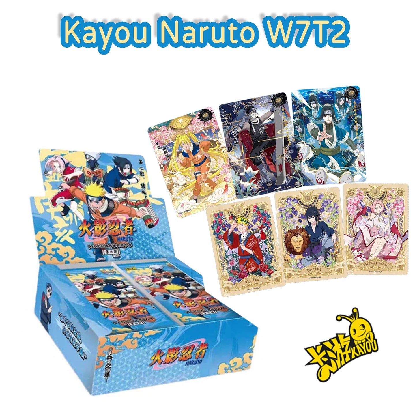 KAYOU Genuine Naruto Cards T2W9 T2W8 Booster Box Anime TCG Rare Ninja World Fight Chapter Collection