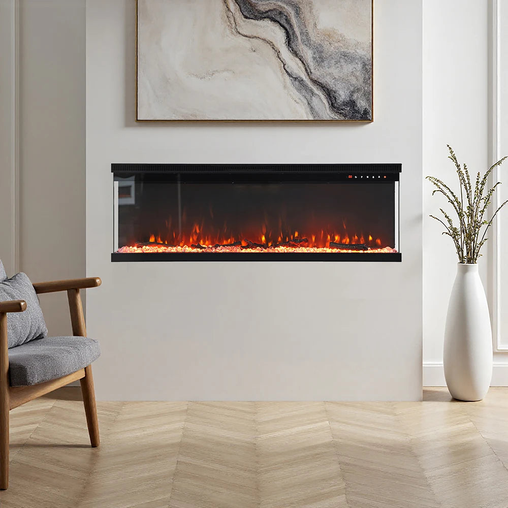 Recessed/Freestanding Electric Fireplace Wall Mounted Home Decoration Multi Size With Remote