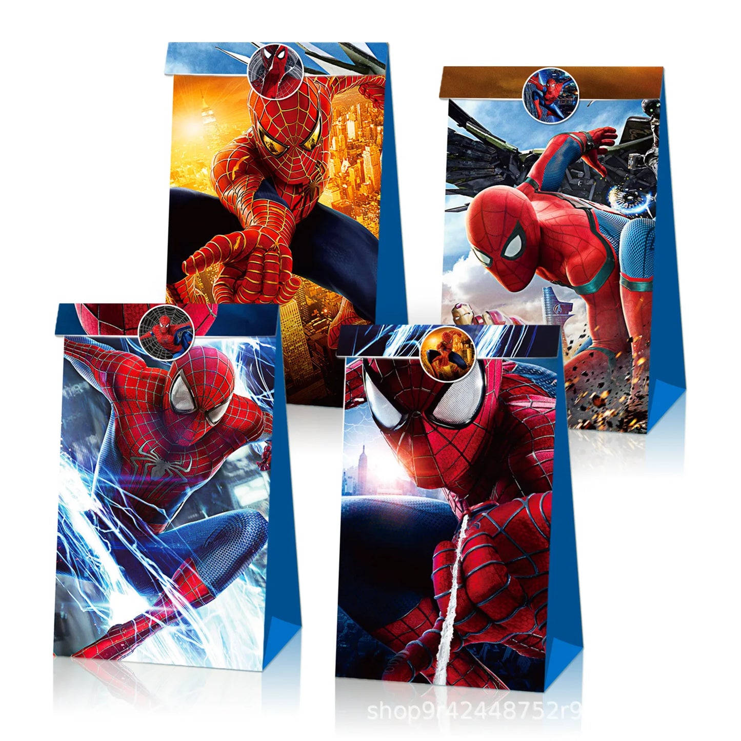 Disney Spiderman Party Kids Favor Toys includes Slap Bracelets Tattoo Stickers Blowouts Gifts Bags Set for Party Decorations