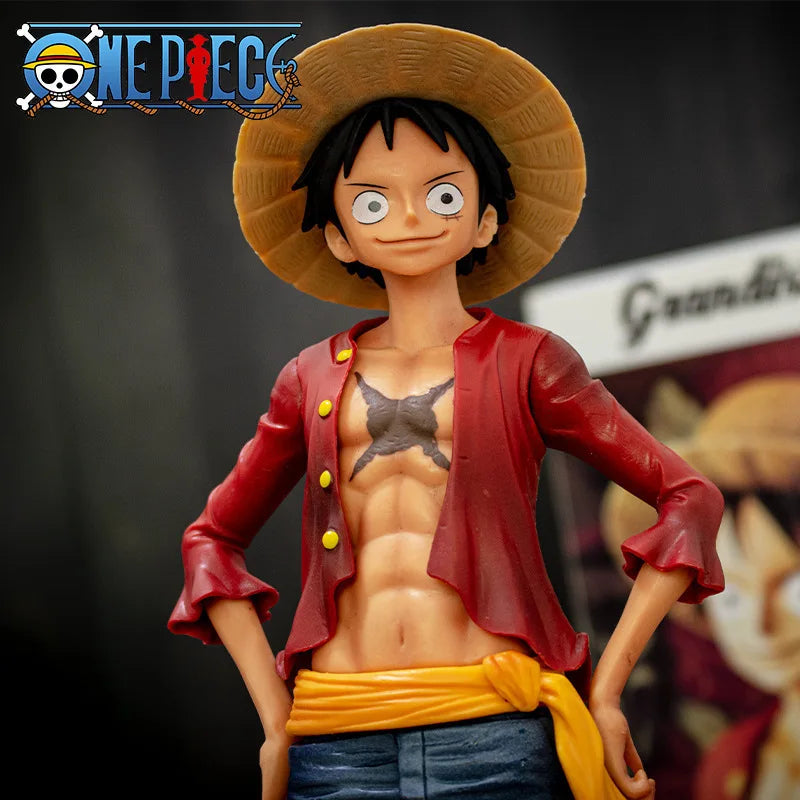 Hot 28cm One Piece Luffy Three Form Face Changing Doll Action Figurine Model Toys