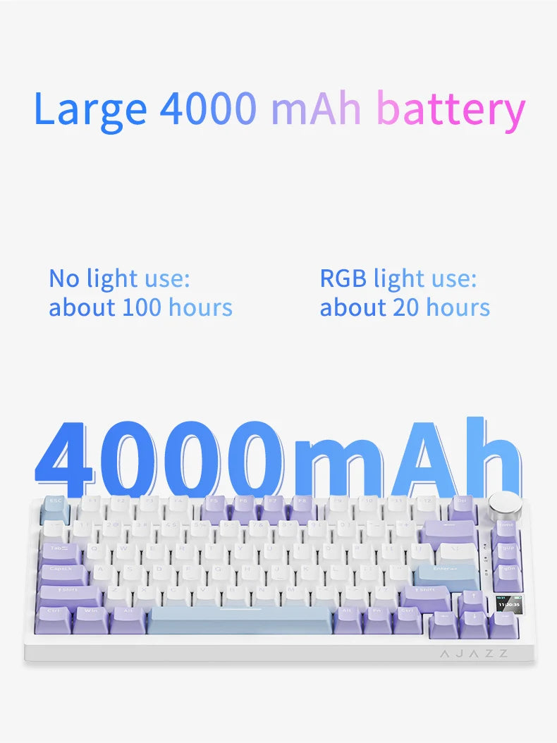 Pro Gaming Mechanical Keyboard Bluetooth 5.1/Wireless/C-Wired Customised Keyboard with Knob Hot Swapping Gasket