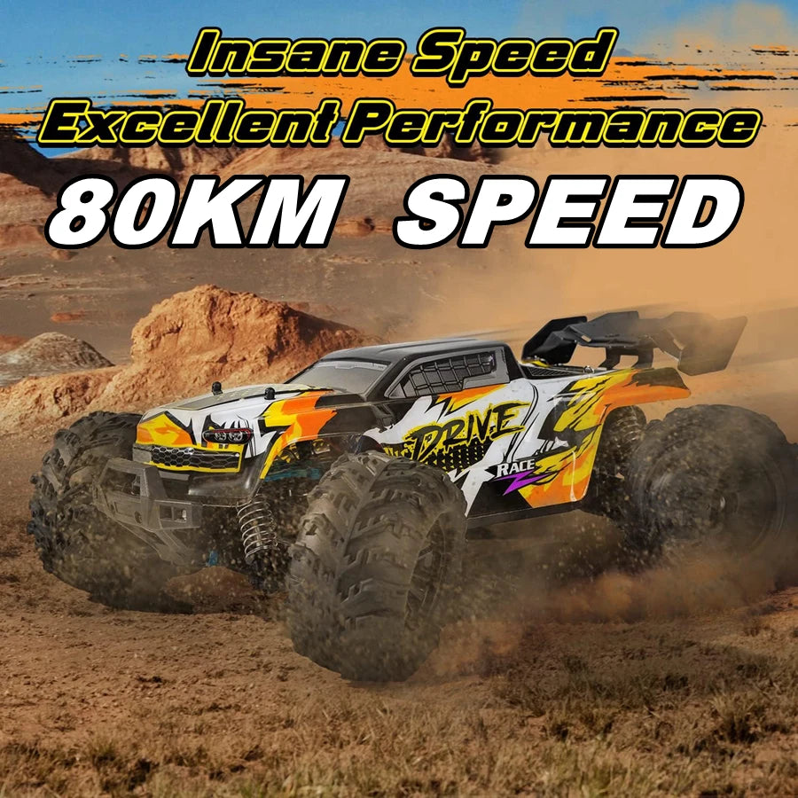 4WD 1:16 80KM/H Super Brushless 50KM/H Brushed RC Car 4x4 Off Road High Speed Drift Racing Truck Toy Kids Adults