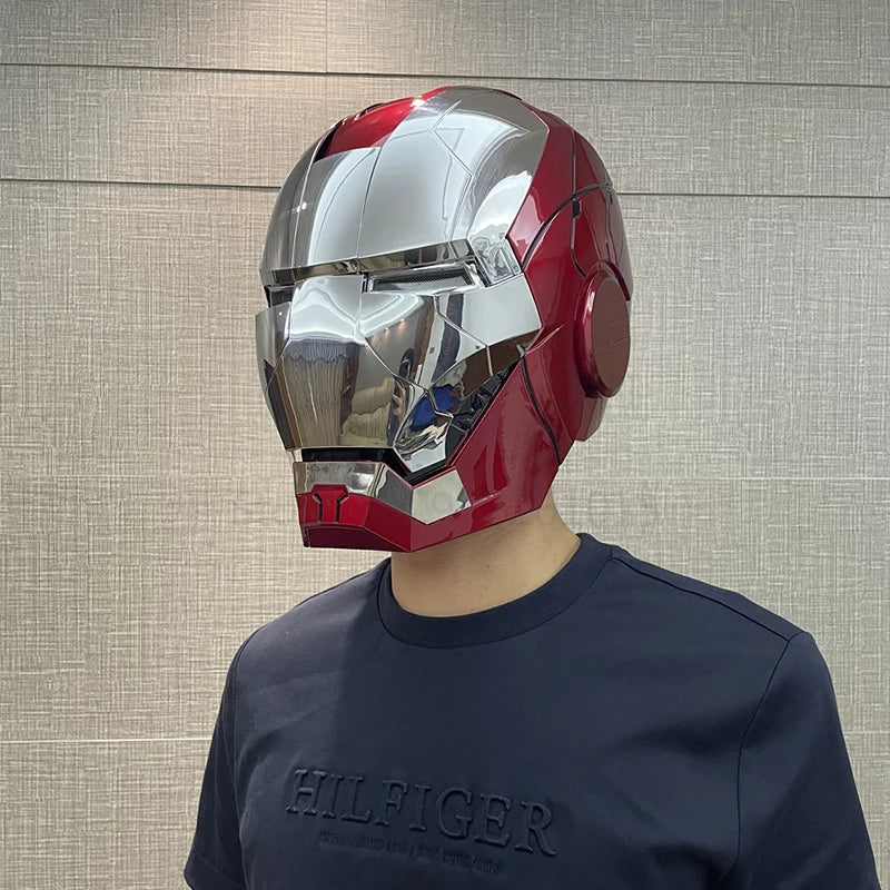 Iron Man Helmet Mk5 Electric Voice Activated Control Wearable Mask 1:1 Automatic Opening Closing Model Figure Adult Toy Gift