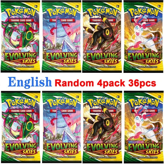 4 Pack Pokemon Cards 151 Team up Sun & Moon Thunder English Trading Card Collectible