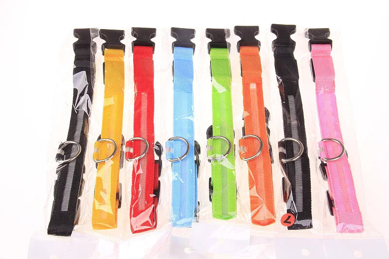 Nylon LED Night Safety Flashing Glow In The Dark Dog Leash Dogs