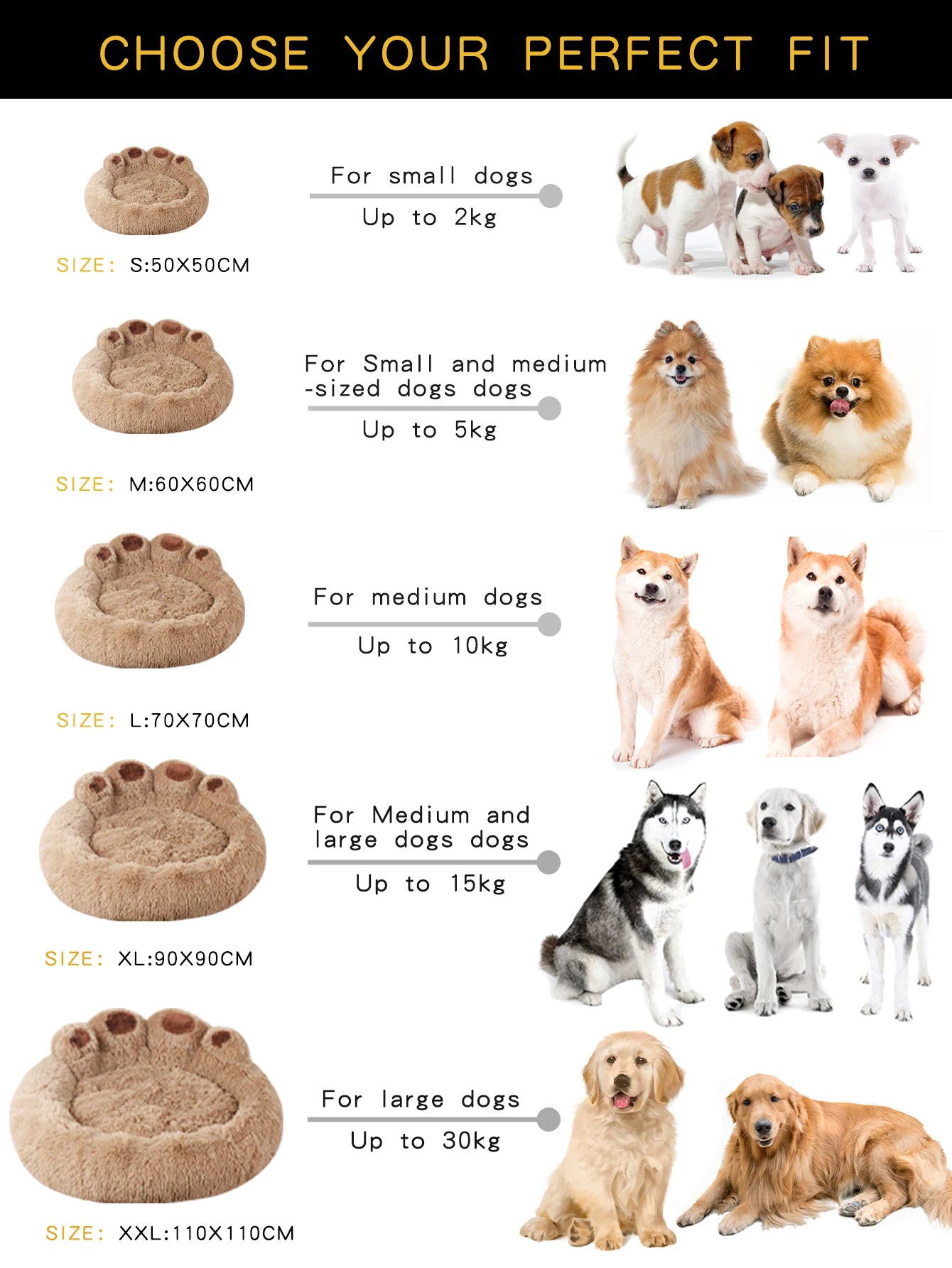 Fluffy Dog Bed Warm Large Pet Products Sofa Baskets Pets Kennel