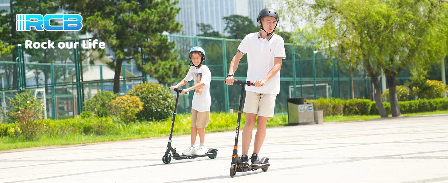 RCB Electric Scooter for Children Aged 8-12-16 Years, 7.55KG Foldable, Two Types of Braking