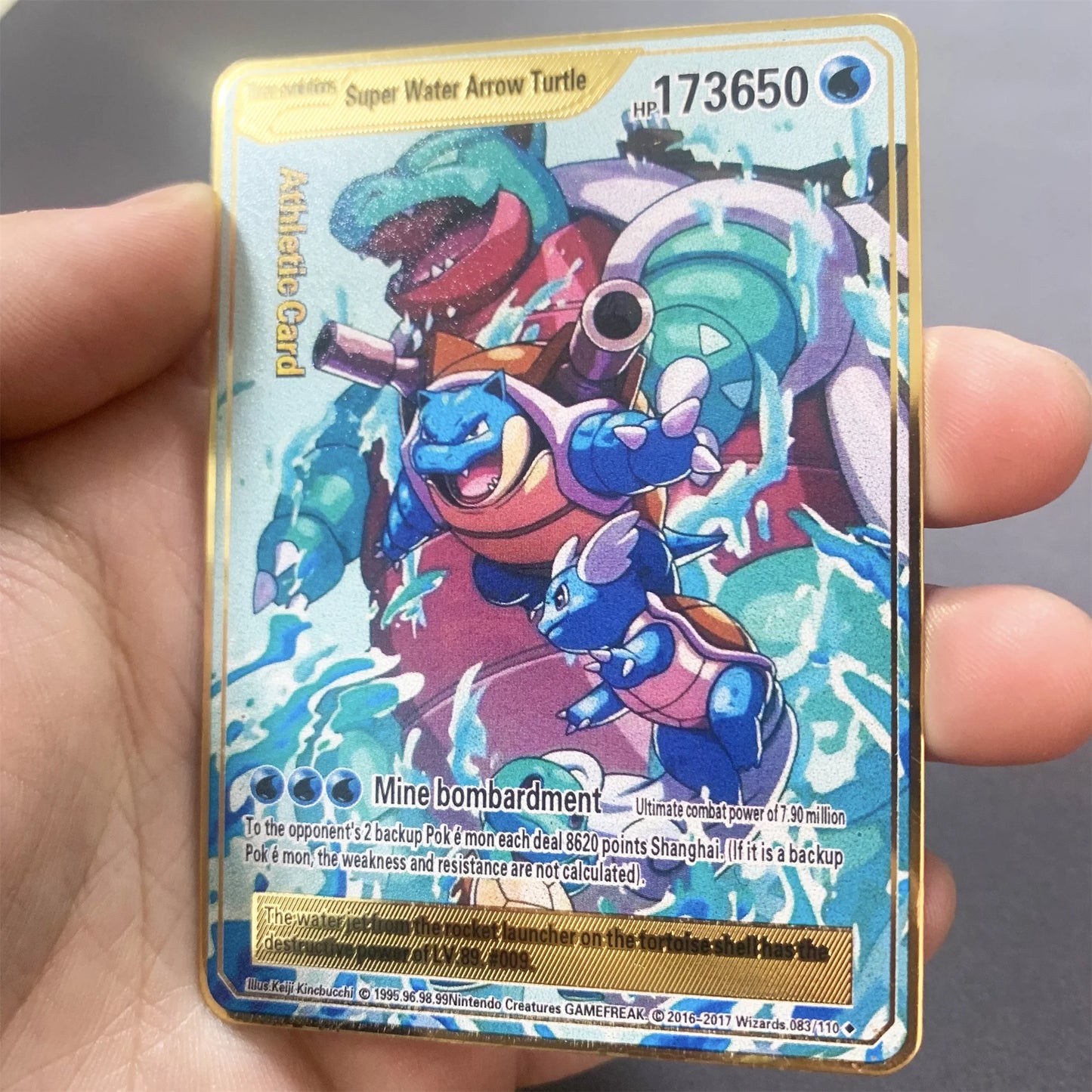 10000 Arceus Vmax DIY Golden Pokemon Metal Cards English in Iron Pokmo Letters Collection Card