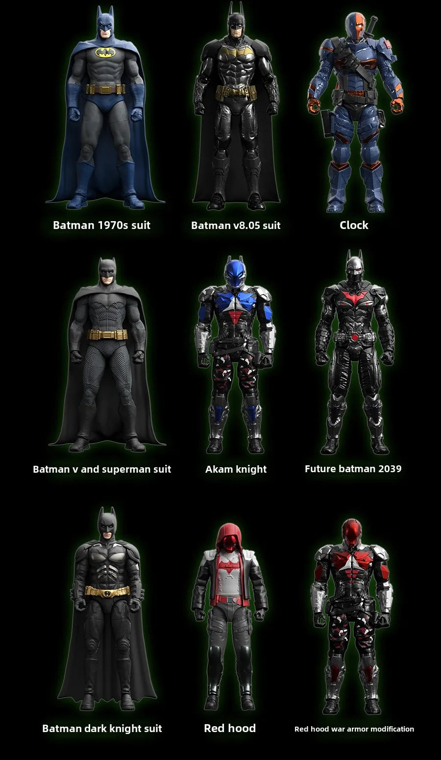 New F5 Batman Arkham Knight Assembled Model Blind Box 11style 10cm Action Figure Collection Model Toys