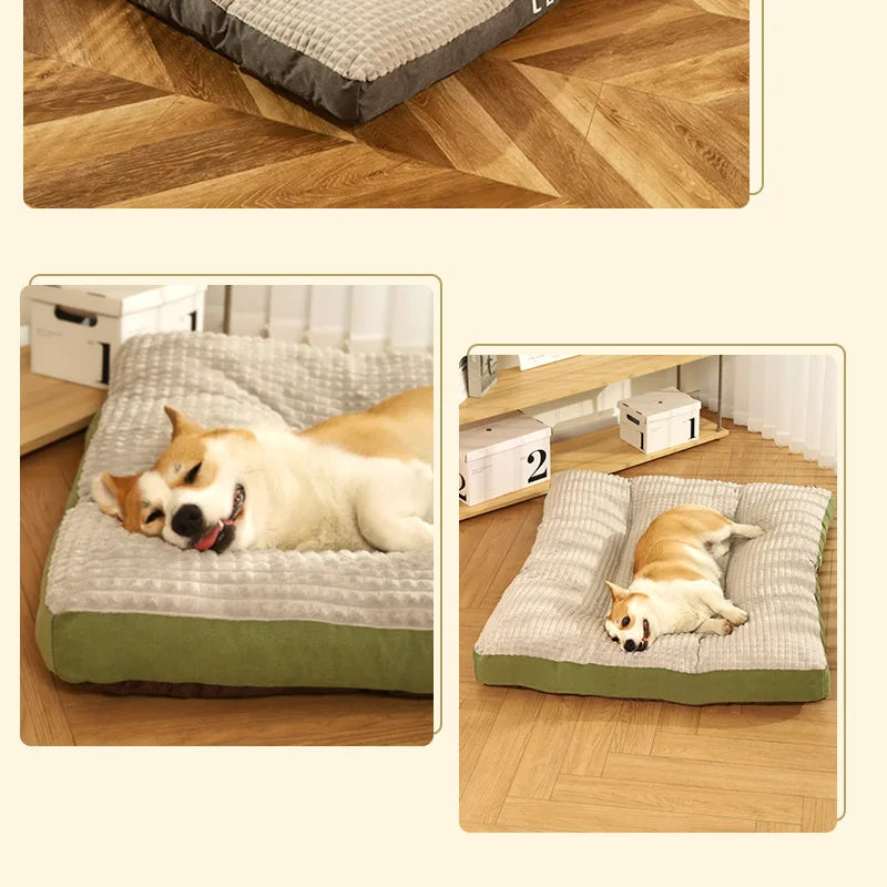 Warm Dogs Sleeping Bed Soft Fleece Pet Blanket Detachable Cat Puppy Mat Cushion for Small Medium Large Pet