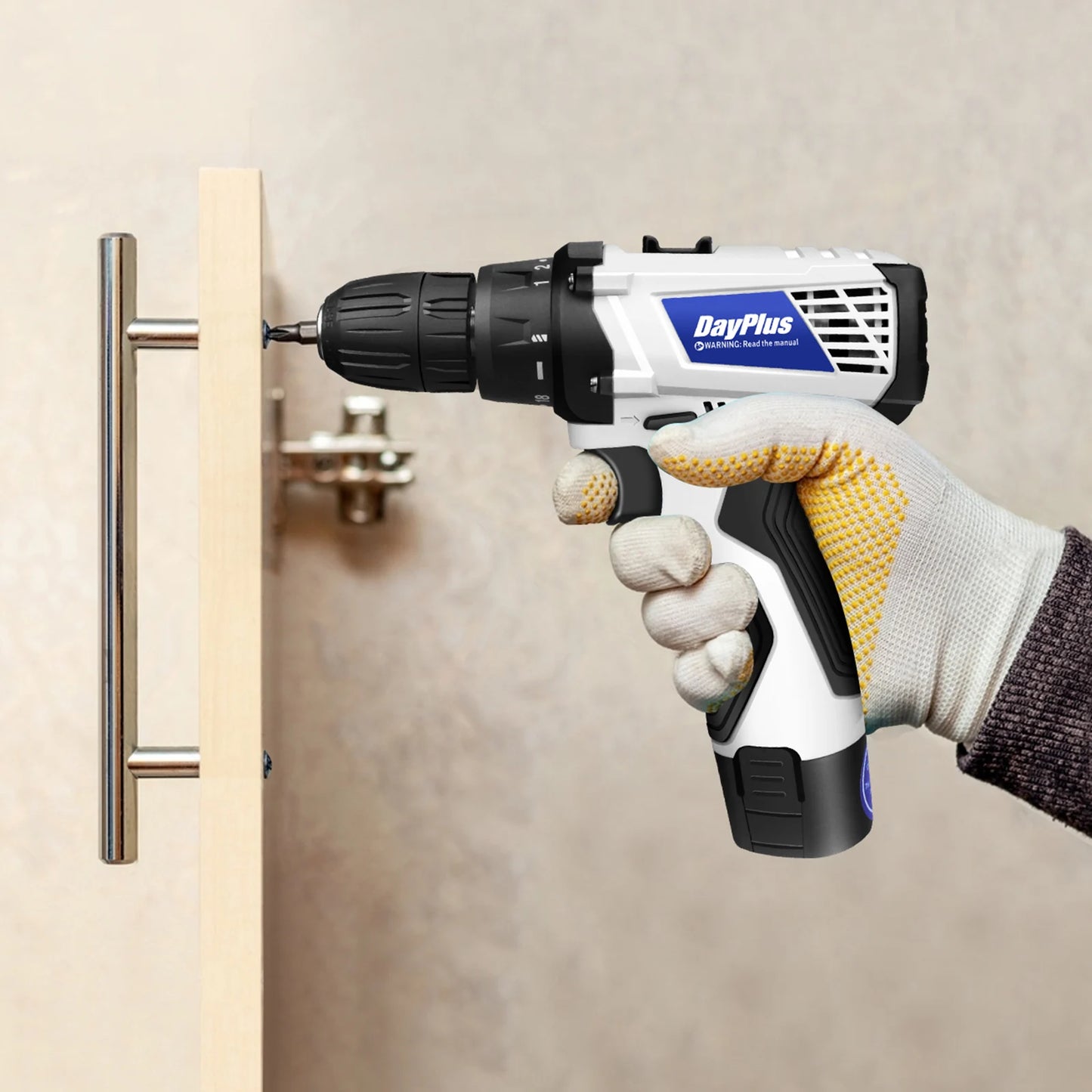 12V Cordless Drill Combo Cutter Electric Screwdriver Kit, 2 Variable Speed 18 + 1 Torque Setting, 23 Drill/Screwdriver Bits