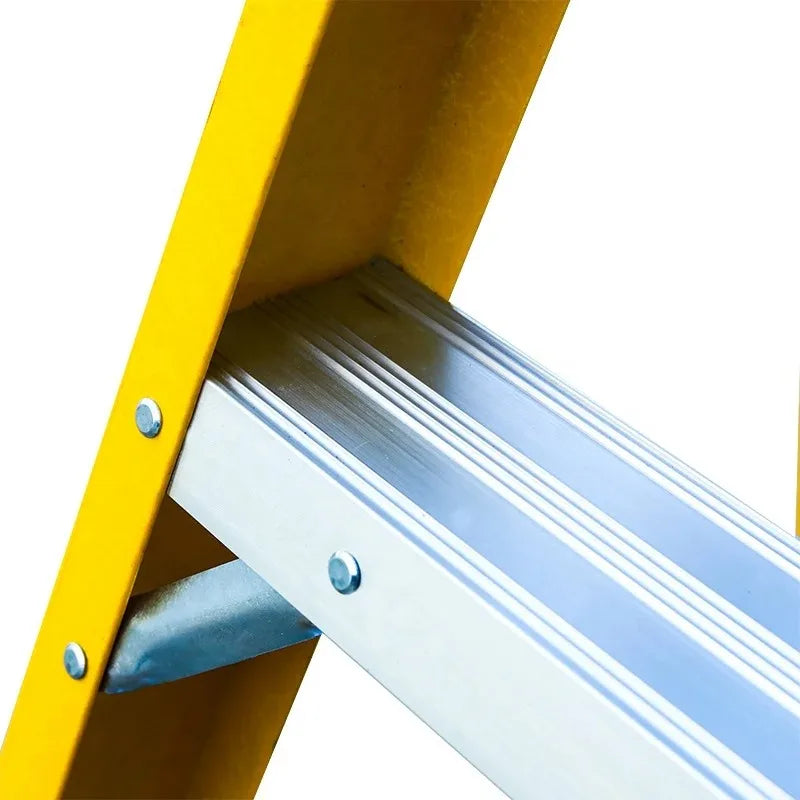 En131 ANSI 3-9 Steps Industrial Platform A Type Adjustable Extension Fiberglass Frp Step Ladder