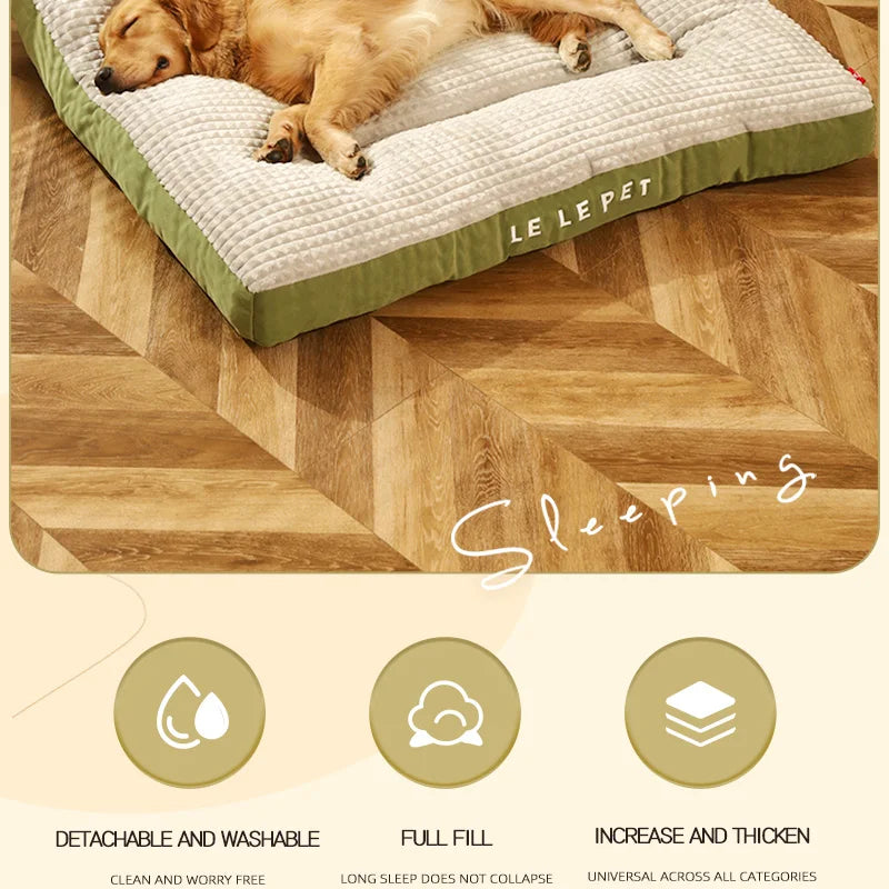 Warm Dogs Sleeping Bed Soft Fleece Pet Blanket Detachable Cat Puppy Mat Cushion for Small Medium Large Pet