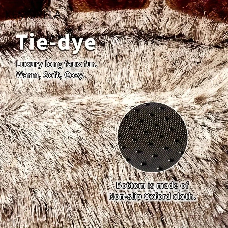 KEMORELA Creative Bear Paw-Shaped Plush Pet Nest Non-Slip Bottom Design Suitable for Small Pet Cats and Dogs