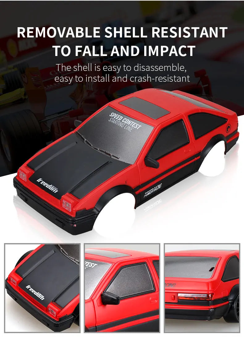 1:24 High Speed RC Drift Vehicle Cars Mustang 4WD Remote Control Racing Car Gift Toy