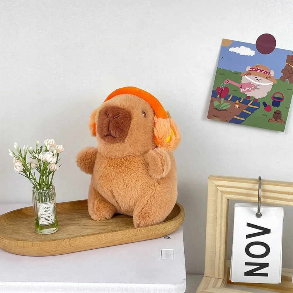 Cute Capybara Plush Toy Hoodie with Wings Simulation Doll Small Size Stuffed Animals