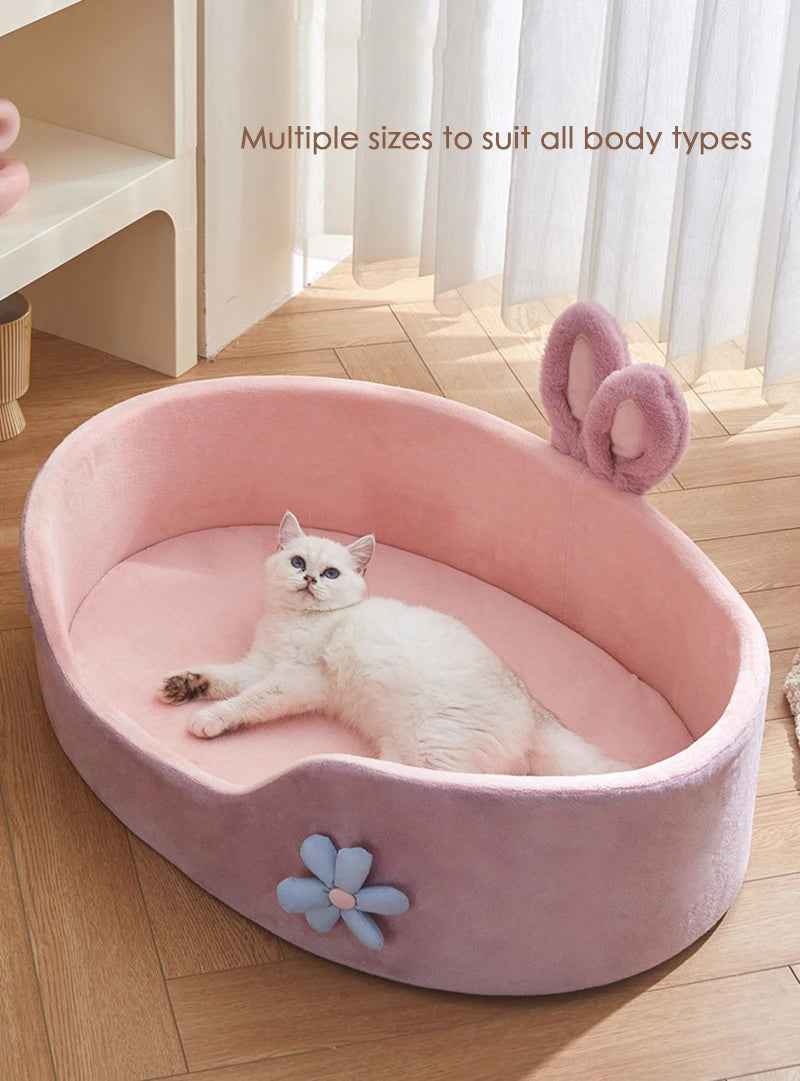 Detachable Washable Dog Sleeping Bed Soft Comfortable Warm Cat Bed for Four Seasons