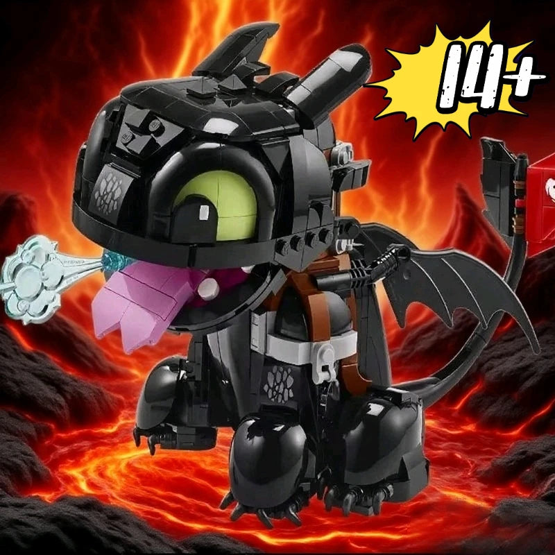 MINISO Disney 10375 Cute Pets Toothless Night Fury Dragon Building Blocks Toy Christmas Gifts