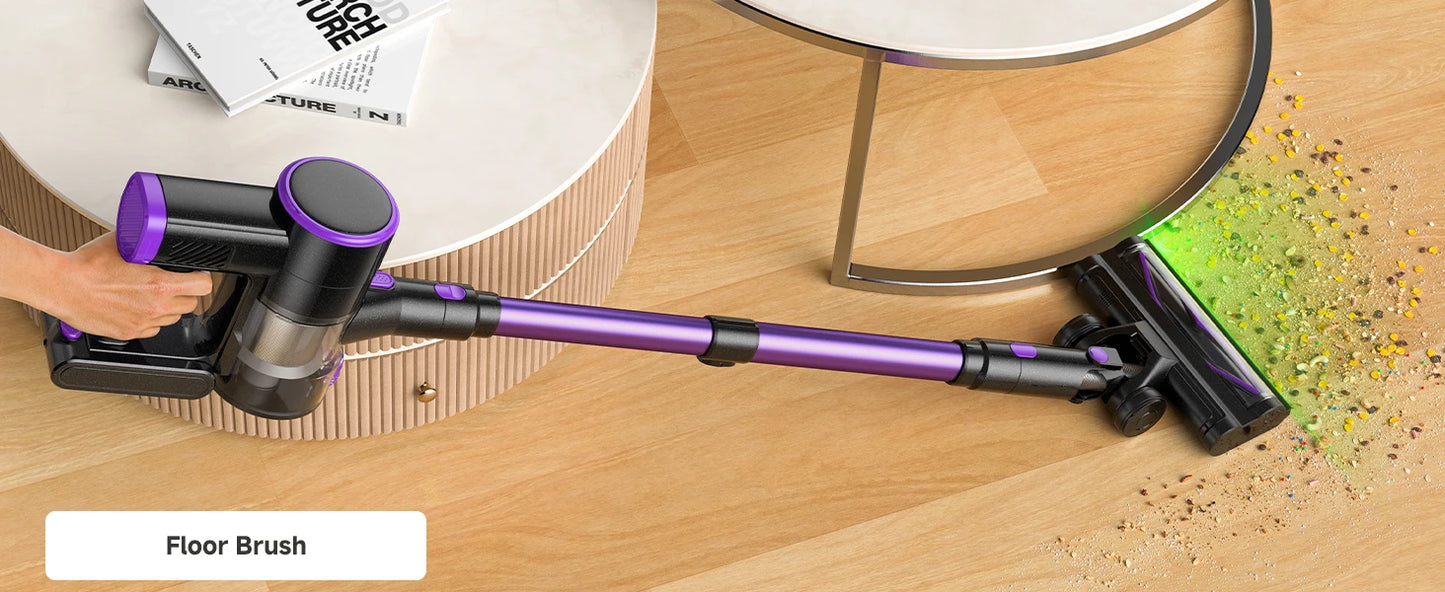 Lubluelu P4 Cordless Vacuum Cleaner 36Kpa Suction, 40Mins Runtime, Self-Standing for Hard Floor Carpet