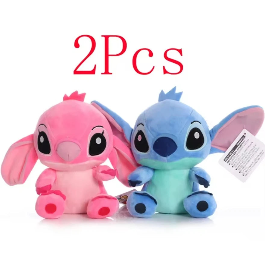 12cm 20cm 25cm Stitch Stuffed Plush Models Cartoon Dolls Anime Toys