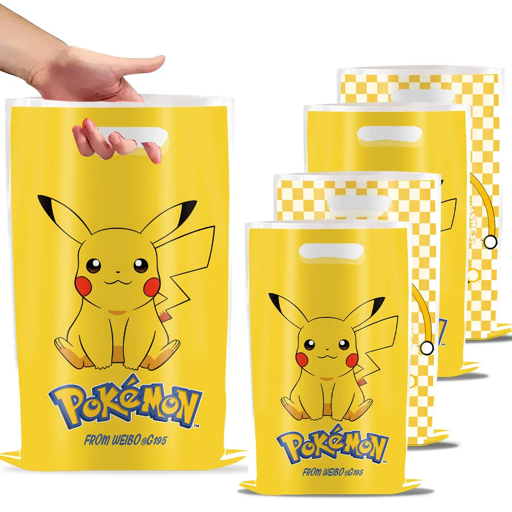 Pikachu Birthday Party Supplies Pokemon Decorations Favor Gifts - Foil Balloons Disposable Stickers Bracel Banner for Fan Events
