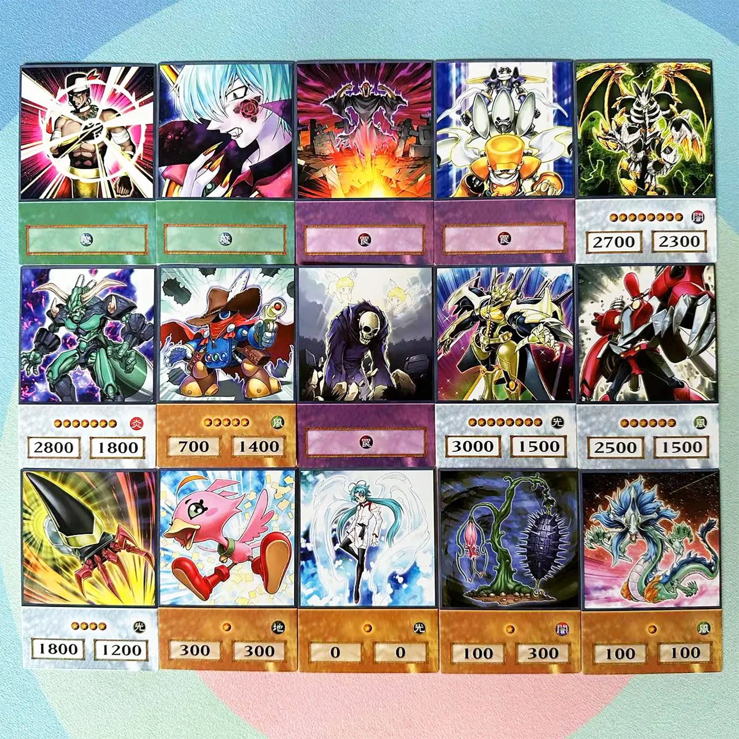 100pcs Yu-Gi-Oh Anime Style Cards Blue Eyes Dark Magician