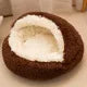 2 in 1 Soft Plush Pet Bed 50CM with Cover Round Pet Puppy Mattress for Small Dogs Cats