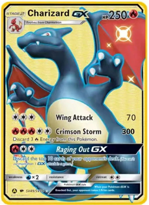 Pokemon English Metal Card Anime Pikachu Charizard Mewtwo Blastoise Vmax Shiny Letters Collection