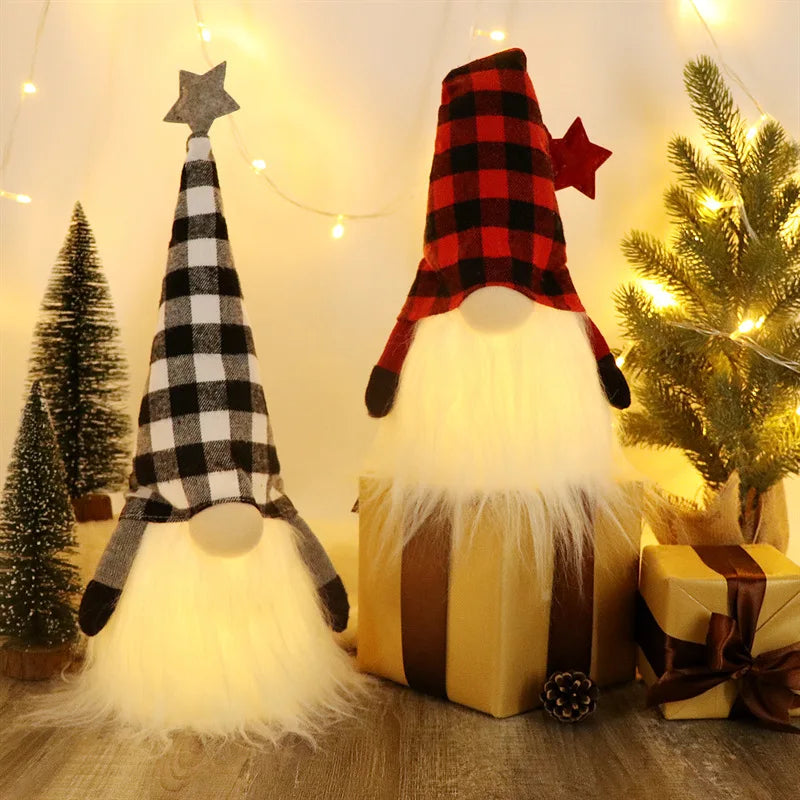 20/30cm LED Faceless Doll Elf Gnome with Lights Christmas Decoration