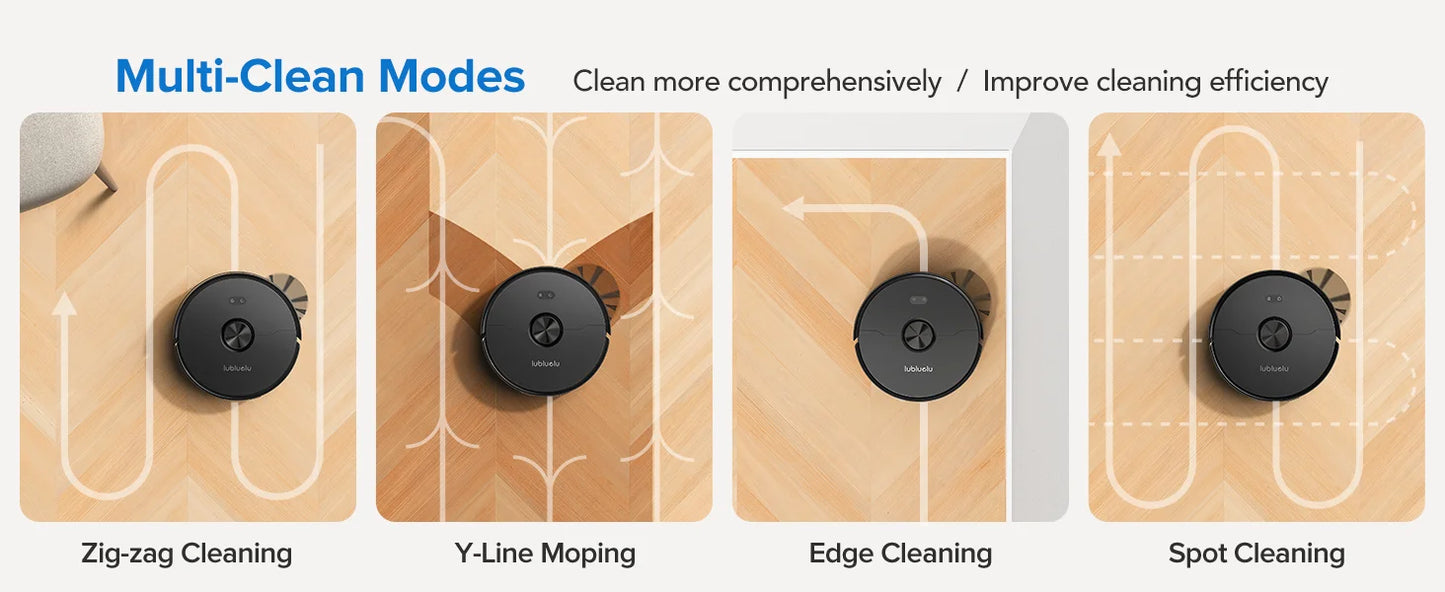 Lubluelu L15 Max Robot Vacuum Mop Combo 5500Pa Auto-Charging 3 In 1 Robot Vacuum Cleaner