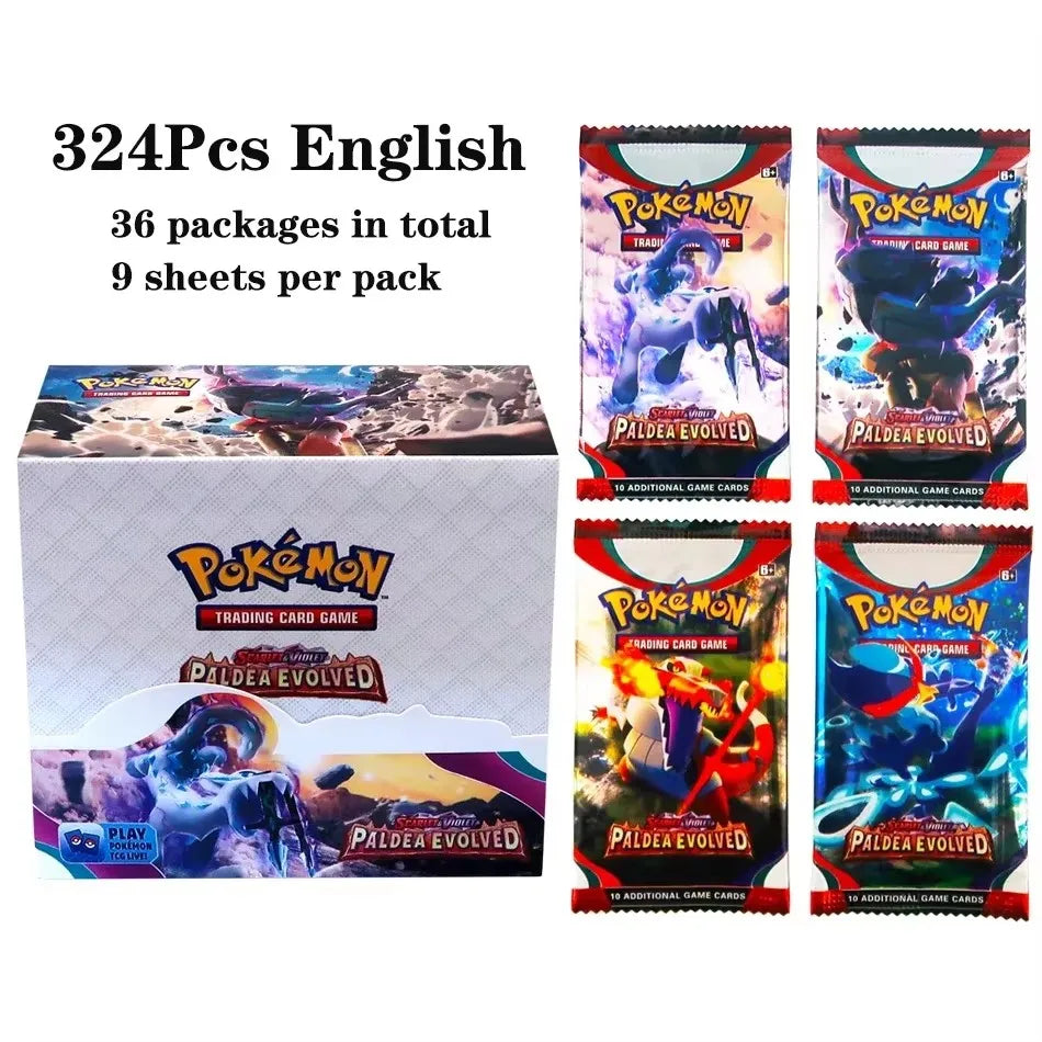 2025 324Pcs Pokemon Cards Sun & Moon Evolutions Unified SHINING Booster Box Collectible Tradiner Card Game toy