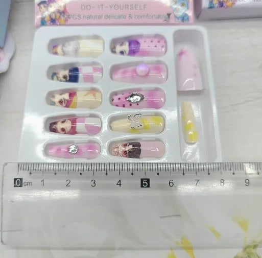 New Hot Kpop Demon Hunter Girl Group Boutique Children's Girls Exquisite Wearable Nail Stickers Toy
