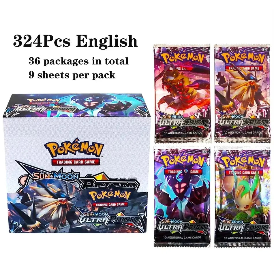2025 324Pcs Pokemon Cards Sun & Moon Evolutions Unified SHINING Booster Box Collectible Tradiner Card Game toy