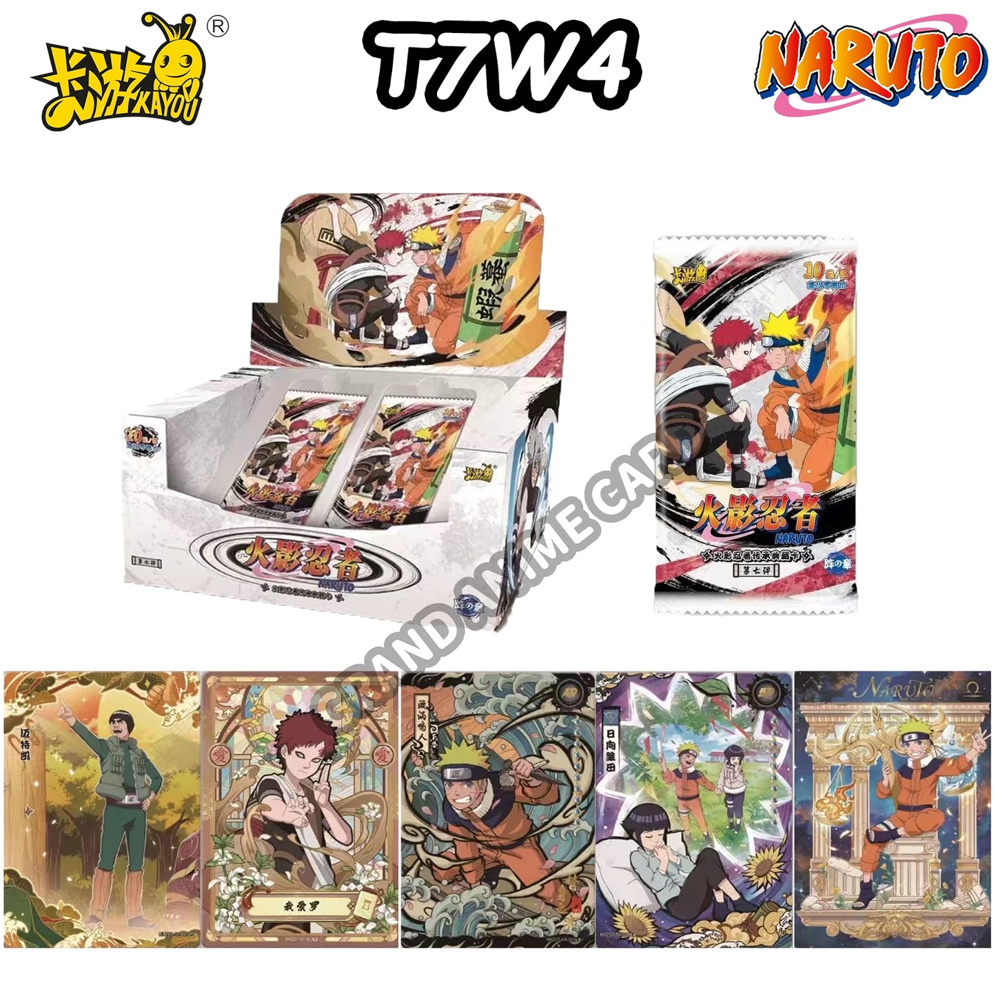 KAYOU Genuine Naruto Cards T2W9 T2W8 Booster Box Anime TCG Rare Ninja World Fight Chapter Collection