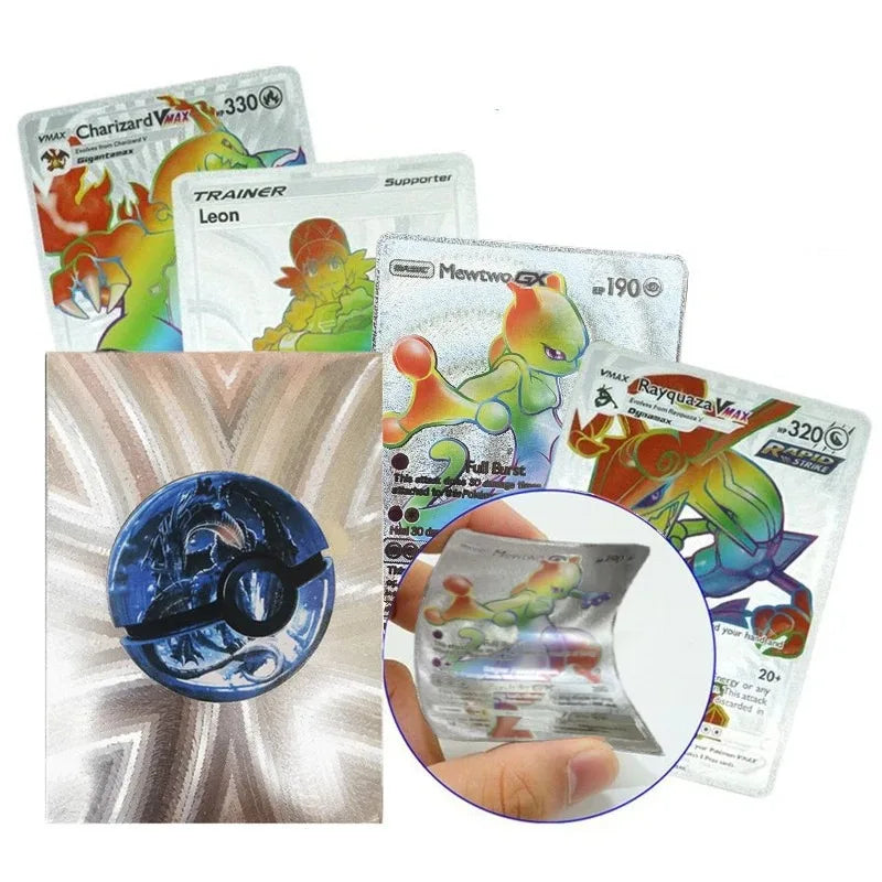Pokemon Cards Vmax GX Gold Foil Flash Card Colorful Game Battle Collection