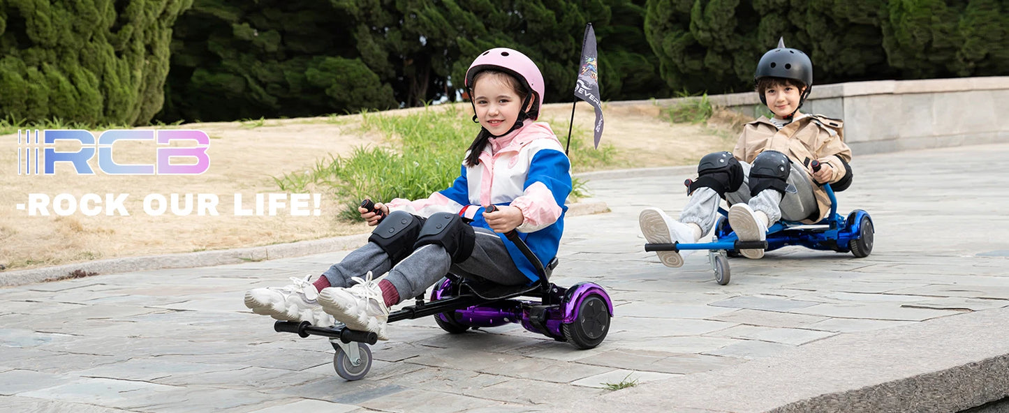 RCB Hoverboards for kids, 6.5 Inch Two-Wheel Self Balancing Electric Scooter with Bluetooth Speaker, LED Lights, Great Gift