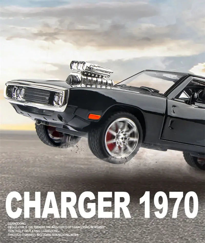 1:24 Dodge Charger Alloy Muscle Car Model Die-cast Vehicles Sports Car Model Simulation Sound And Light