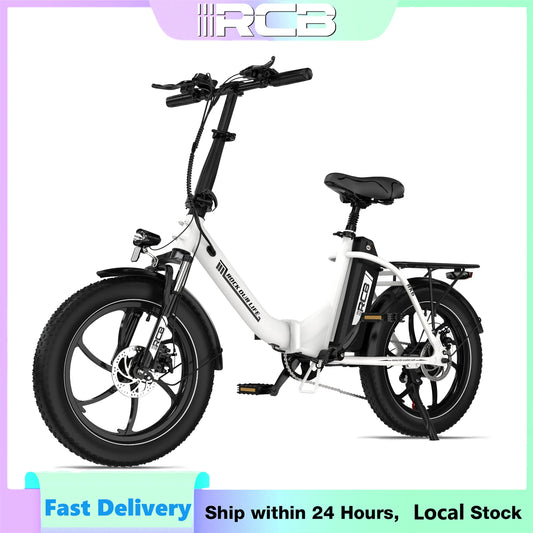 RCB 20"x3 Foldable Electric Bike for Adults, 36V 15.6Ah, 52-80KM Long Range Ebicycle