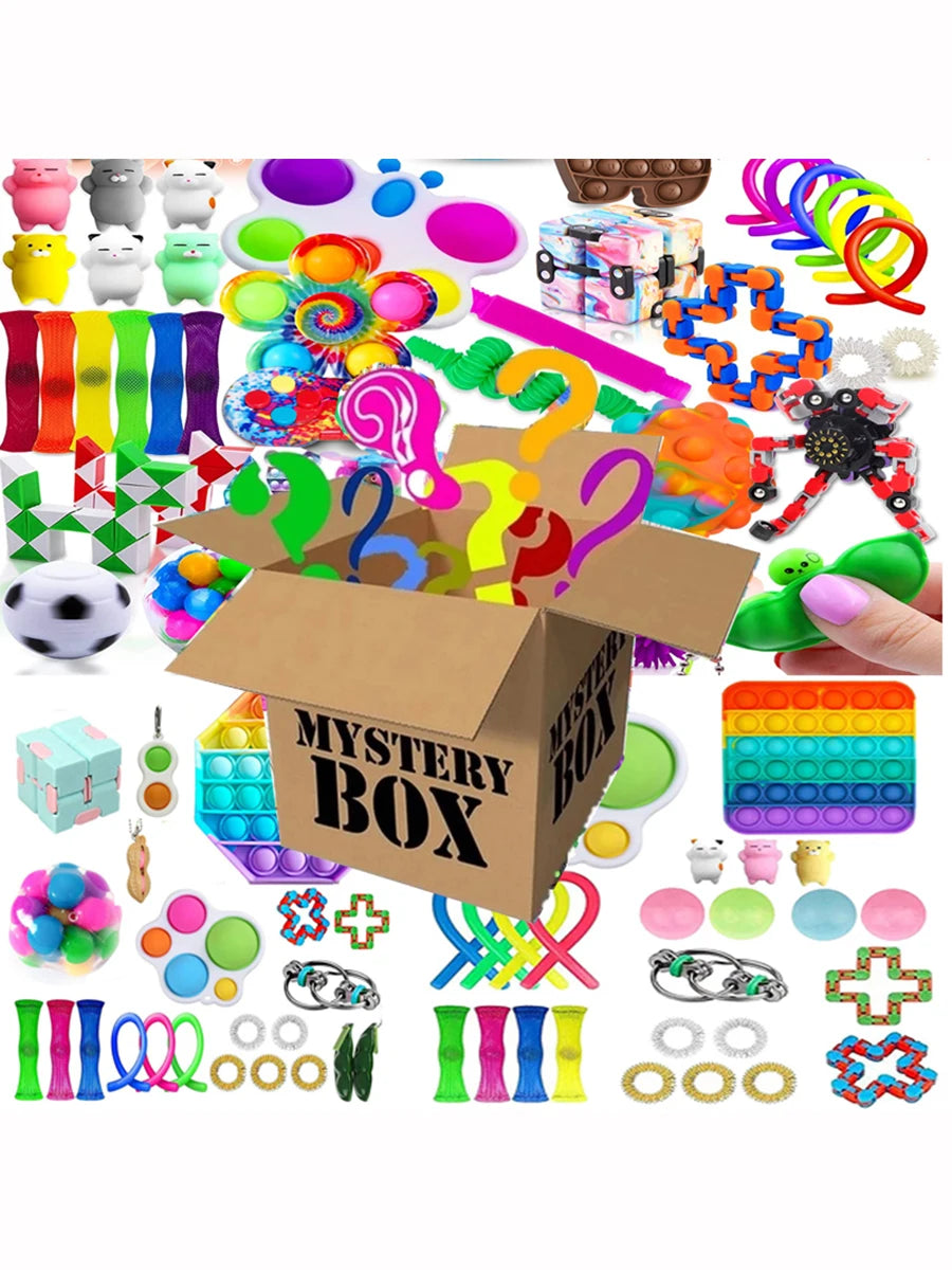 Random Mystery Fidget Toys Bag Pack for Kids Sensory Toys Stress Reliver