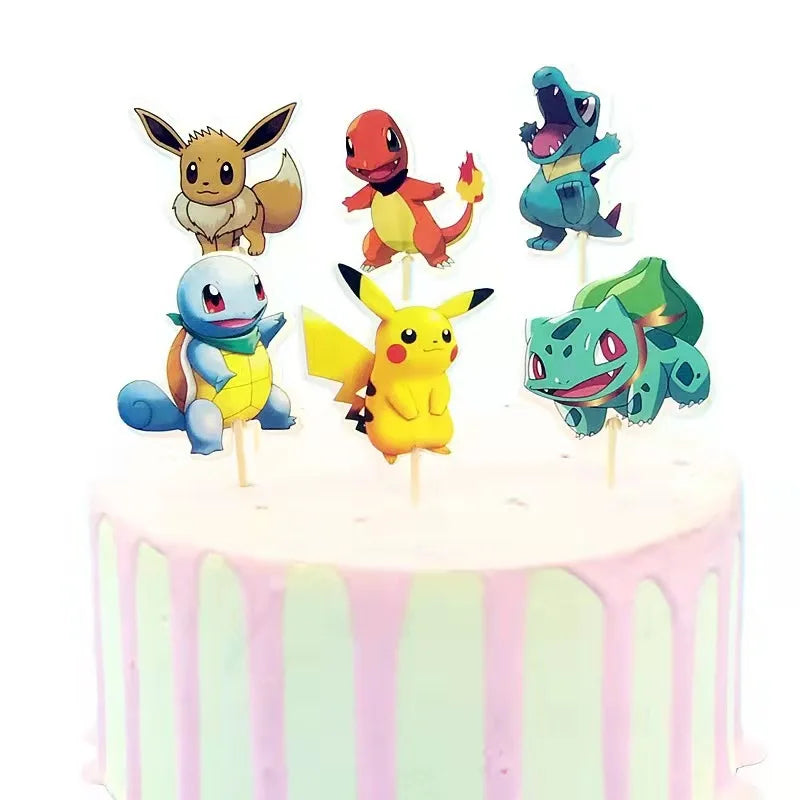 Pikachu Birthday Party Supplies Pokemon Decorations Favor Gifts - Foil Balloons Disposable Stickers Bracel Banner for Fan Events