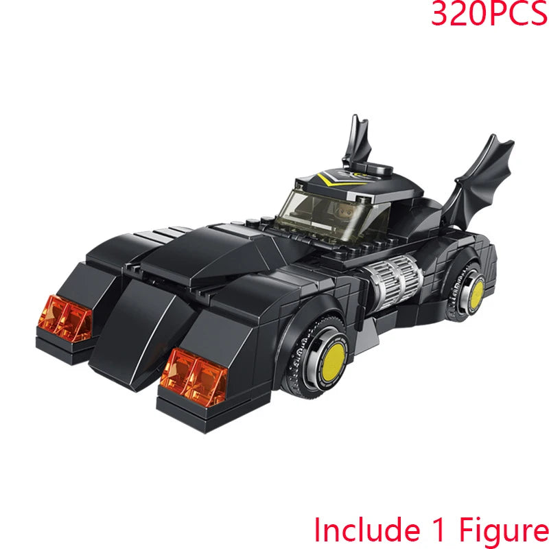 Superhero Dark Knight Bat VS Joker Harley Quinn Supercar Action Figure