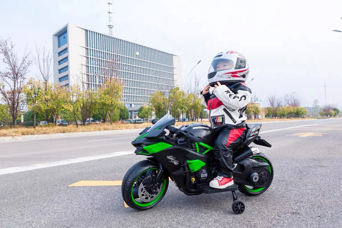 1.1M Long Children Electric Two Wheeled Rechargeable Drive Motorcycle For 3-9 Years Kids Ride On