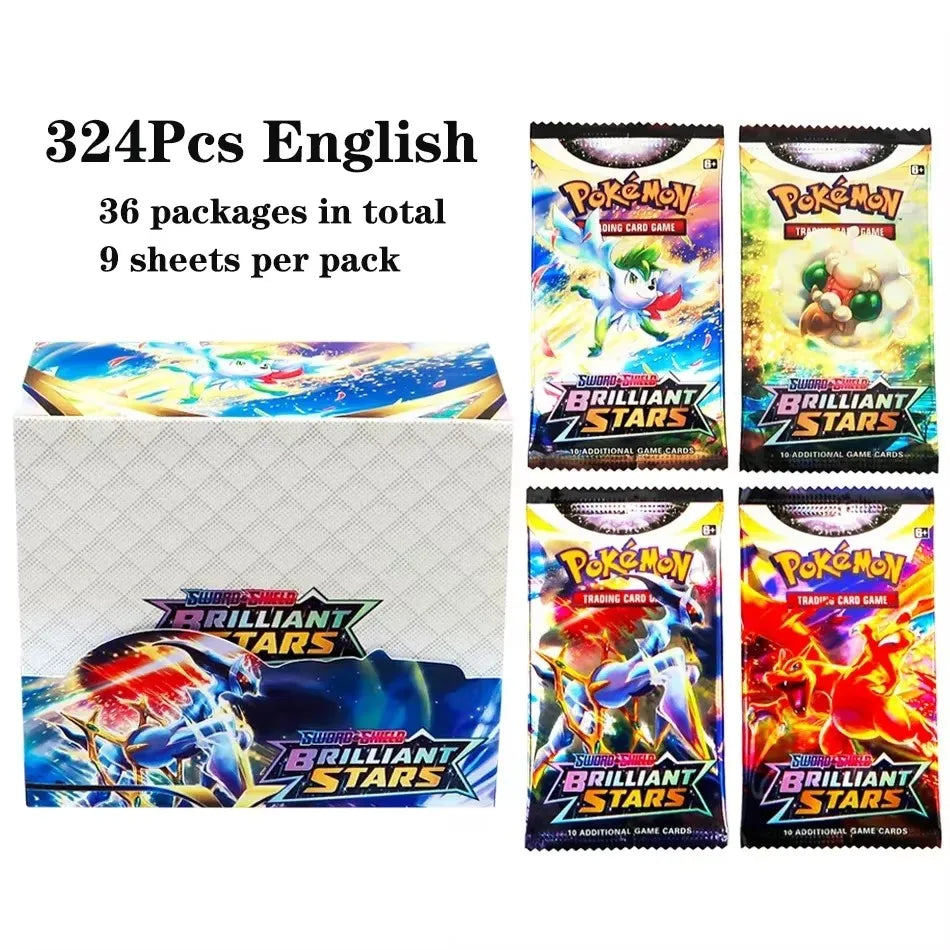 2025 324Pcs Pokemon Cards Sun & Moon Evolutions Unified SHINING Booster Box Collectible Tradiner Card Game toy