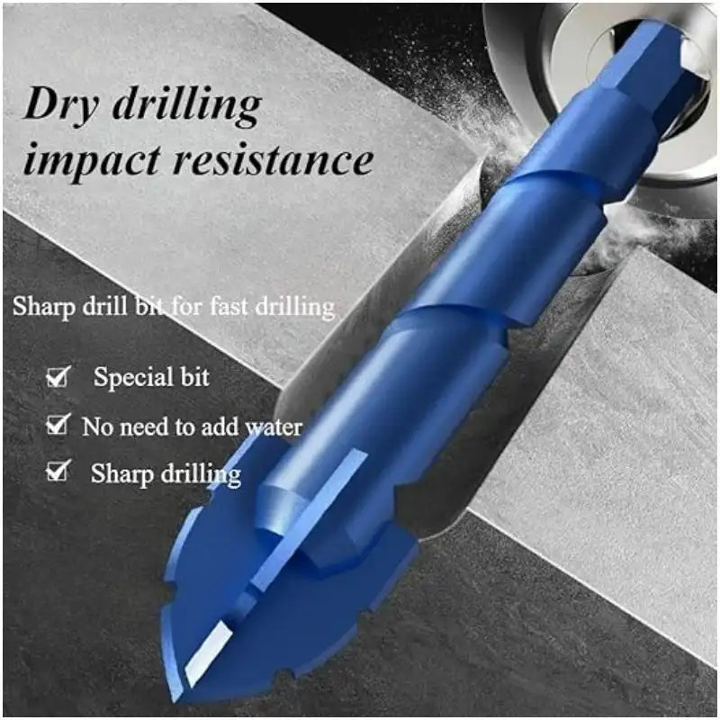 High Hardness Eccentric Drill Precision Drilling 6/8/10/12/14mm Glass Tile Ceramic Punching Rock Slab Drill Bit