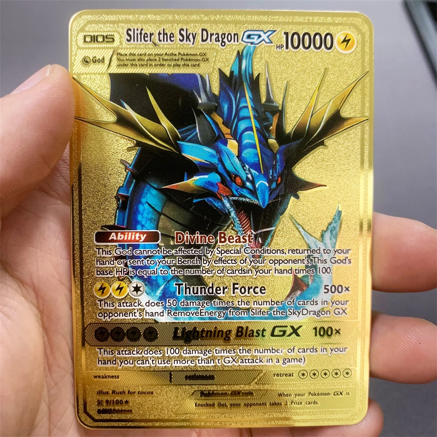 10000 Arceus Vmax DIY Golden Pokemon Metal Cards English in Iron Pokmo Letters Collection Card